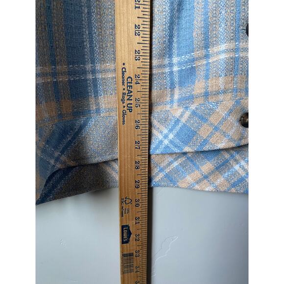 Women's Boston Traders Blue Plaid Shacket- Size Large - Picture 7 of 9